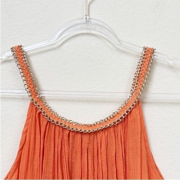 Kaktus Metal Chain Neckline A Line Halter Dress - Picture 2 of 10